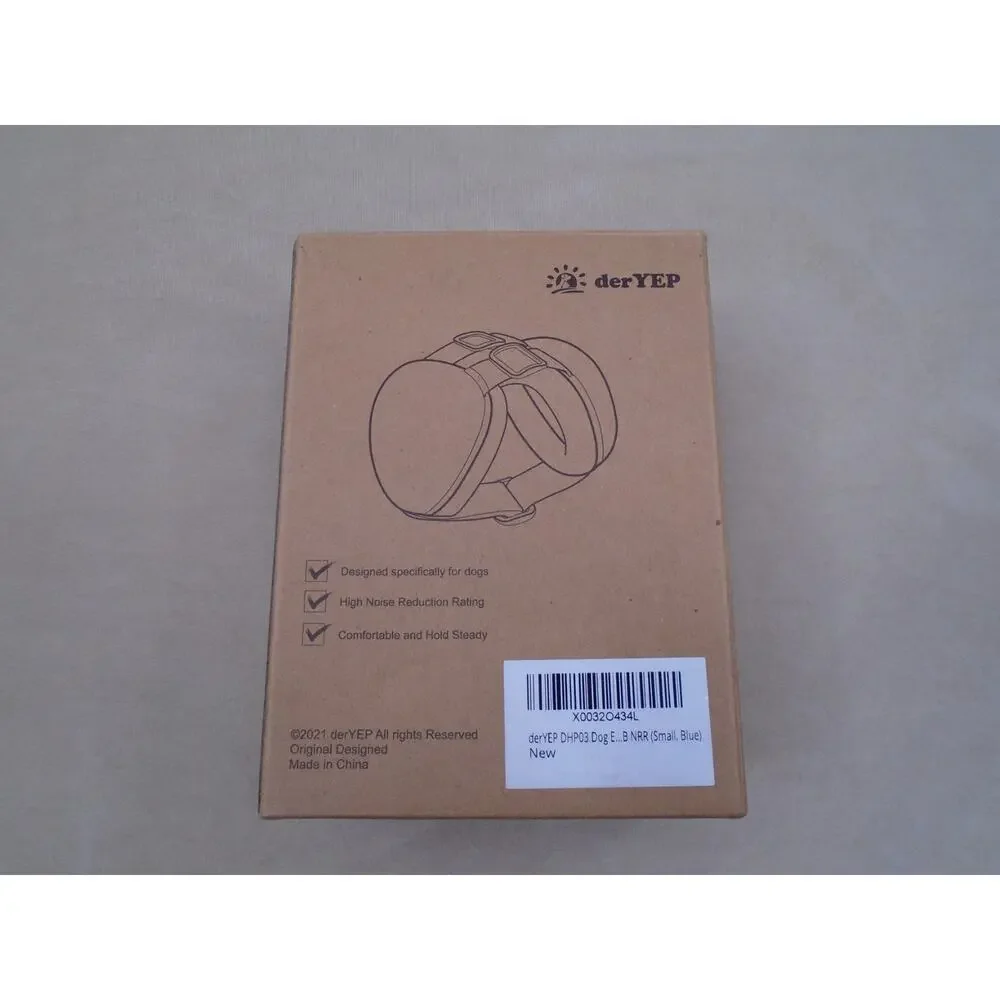 DHP05 DOG HEARING PROTECTOR 29db Ear Muffs Innovation by Deryep Small Blue NEW